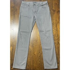 John Varvatos Jeans Woodward  Skulls  5 Pocket Slim Straight 36x31 Gray J272Q1